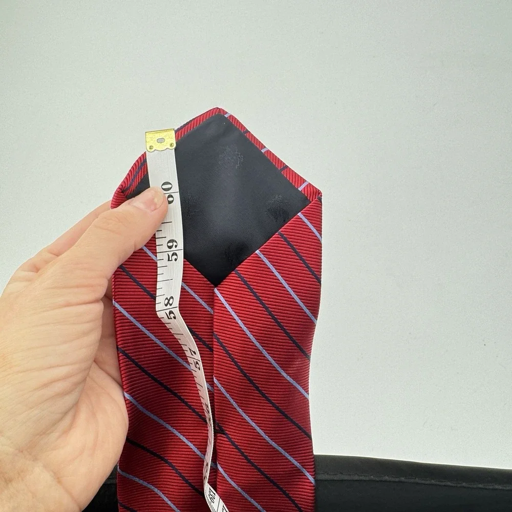 Brooks Brothers Red Rep Stripe 100% Silk Tie 3.75 Classic Wide USA Made 61